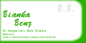 bianka benz business card